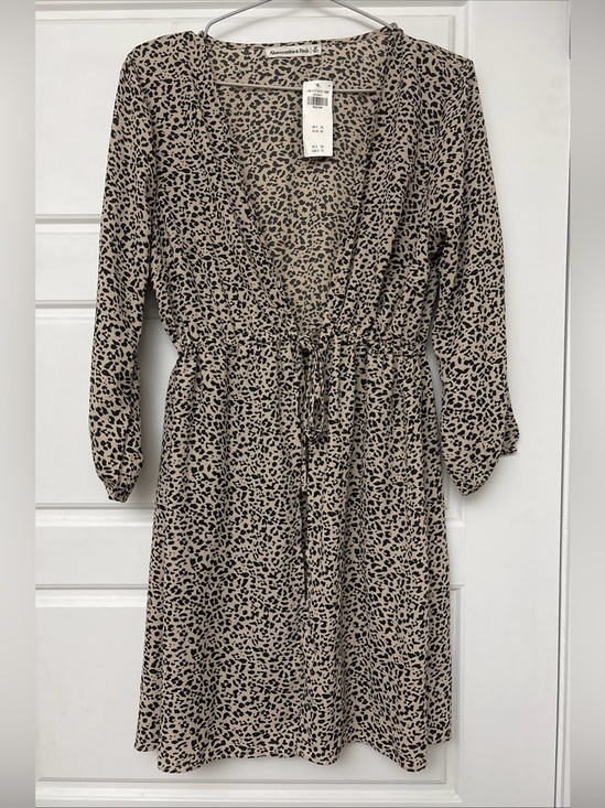 Abercrombie & Fitch Tops - Abercrombie & Fitch Duster Cardigan Medium Cheetah Coverup NEW